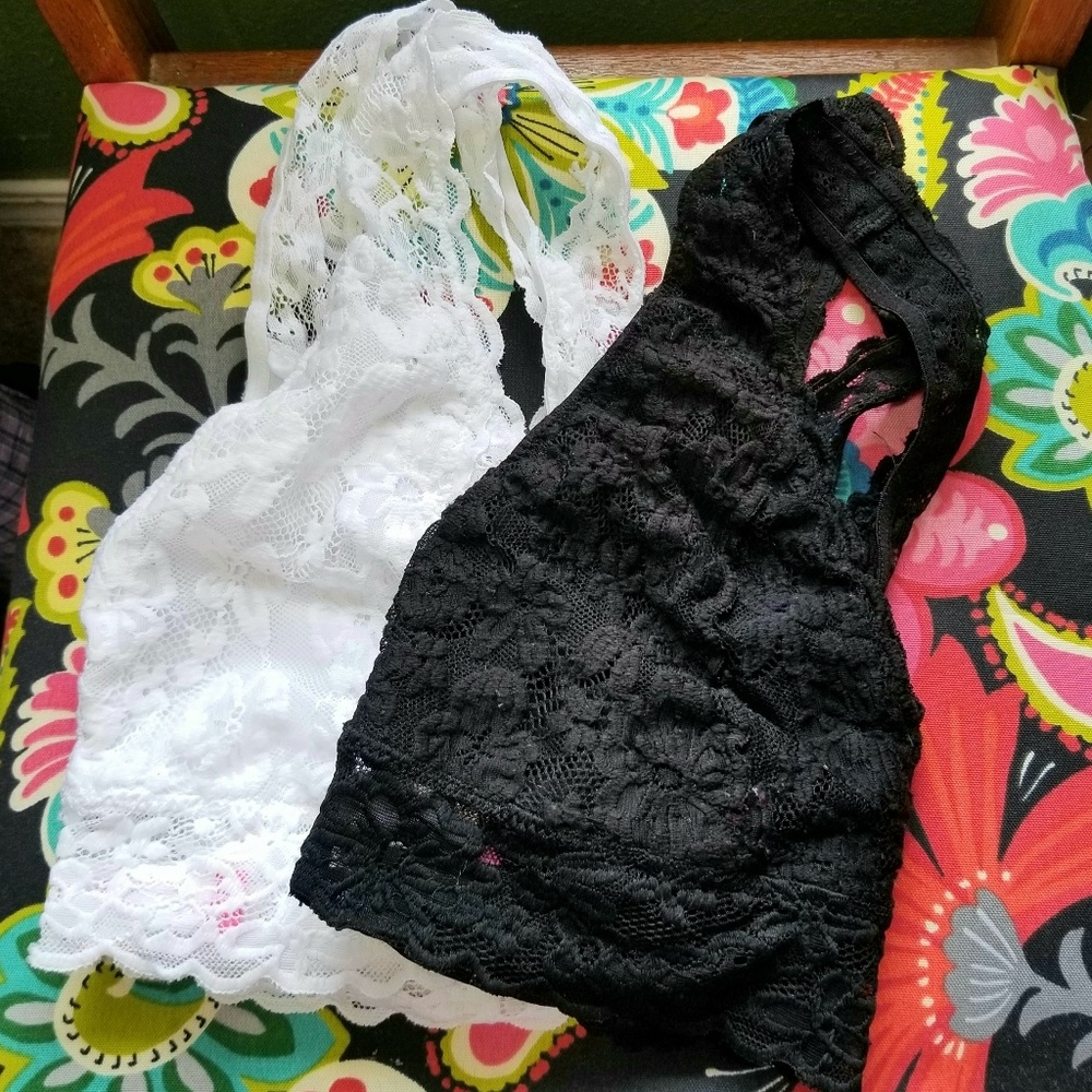 NOBO Black & White Lace Bralettes